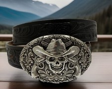 Silver Creek WESTERN MASTER Top Grain Leather Belt Size 30 C90043 NWT List 36