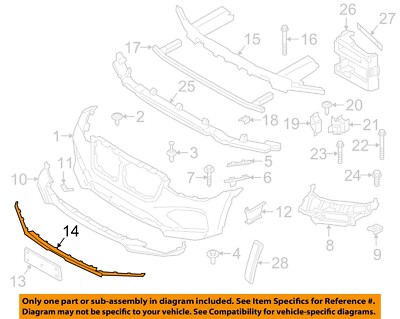 Genuine BMW X4 G02 X-line Underride Protection Front Chrome 