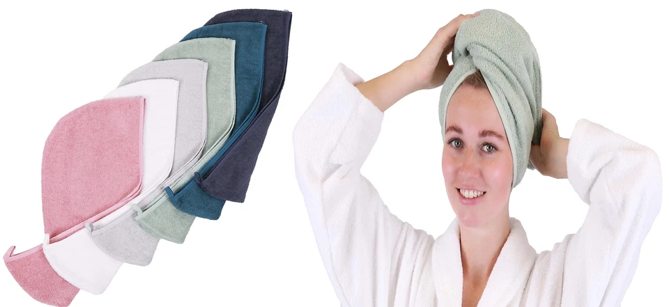 Betz 1 oder 2 St. Frottee Turban Haarturban mit Knopf 100% Baumwolle - BERLIN - Bild 1 von 1