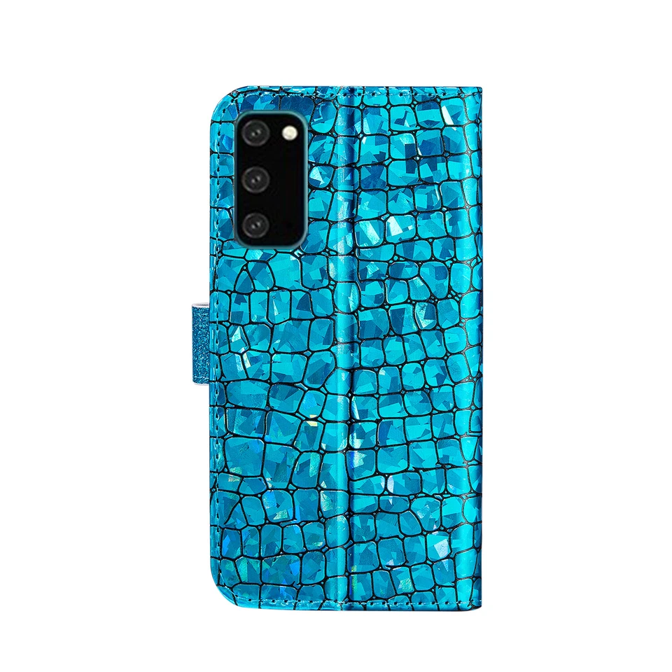 Estuche abatible con tarjetero láser brillo cartera patrón cocodrilo para iPhone13 12 Sam Foto 2 de 4