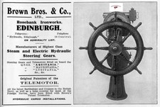 TITANIC'S TELEMOTOR, BROWN BROS & CO LIMITED ADVERTISEMENT REPRINT