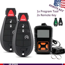 2 Remote Key Fob + Program Kit  For 2009 2010 2011 2012 Dodge Ram 1500 2500 3500