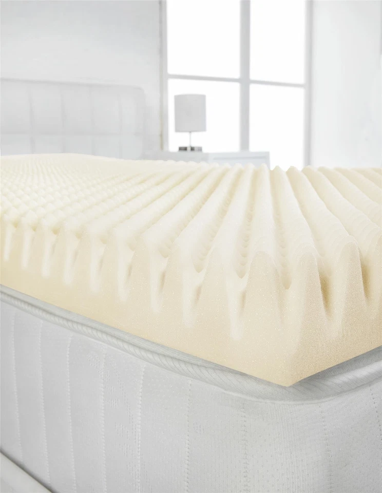 LITTENS European Double Size Memory Foam Mattress Topper Profile, Egg Shell 140x200cm