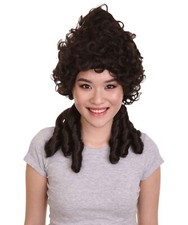 Women's 18th Century Colonial Lady Wig, Dark Brown Historical Wigs,HW-3368A