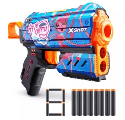 Zuru X-Shot SKINS Flux Poppy Playtime Gametime Dart Blaster