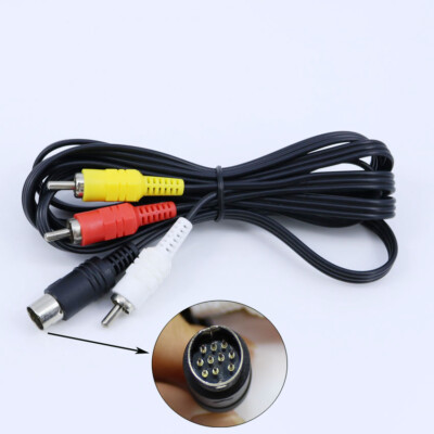 Sega Saturn Audio Video AV Cable New 10 Pin (Composite RCA Cord