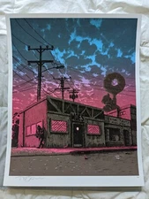 Tim Doyle - "Amanda Hugginkiss" Print Signed The Simpsons Moe's Tavern Lard Lad