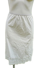 Lacy Vintage Nylon Tricot Vanity Fair White Half Slip Lace Embroidery Sheer S