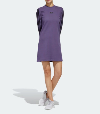 adidas Women Moment Tech Purple/Black Dress (FM6141) Sizes XS & L