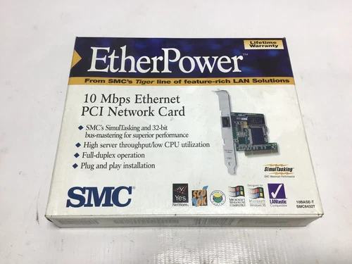 SMC 10BASE-T - SMC8432T Ethernet Power 10 Mbps Ethernet PCI Network Card