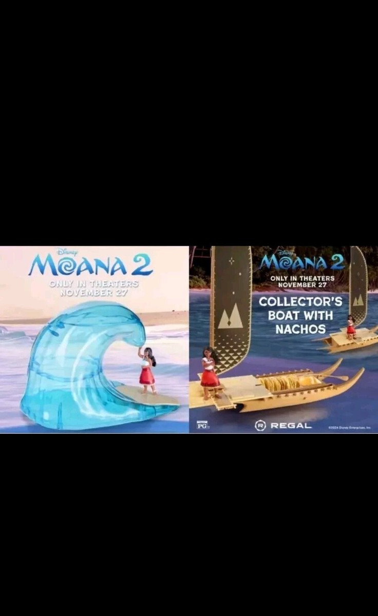 NEW Moana 2 Wave Popcorn Bucket Bucket & Boat Regal Exclusive +