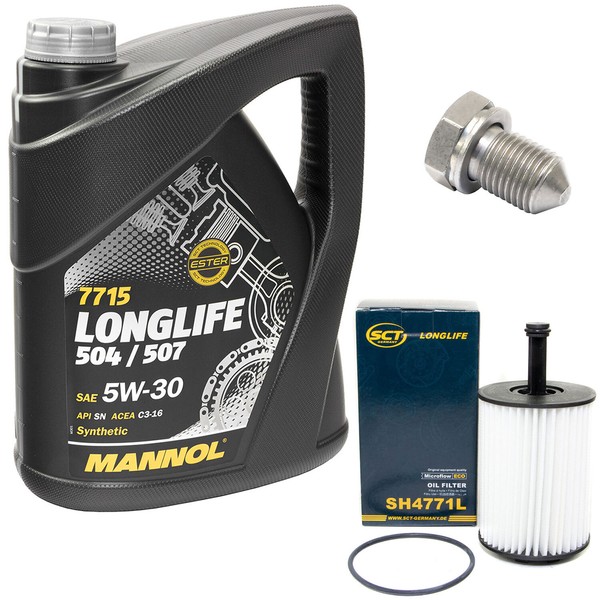 MotoröL ÖLfilter SH4771L 5W30 5Liter + ÖLablassschraube FüR Vw Seat Skoda Audi-image