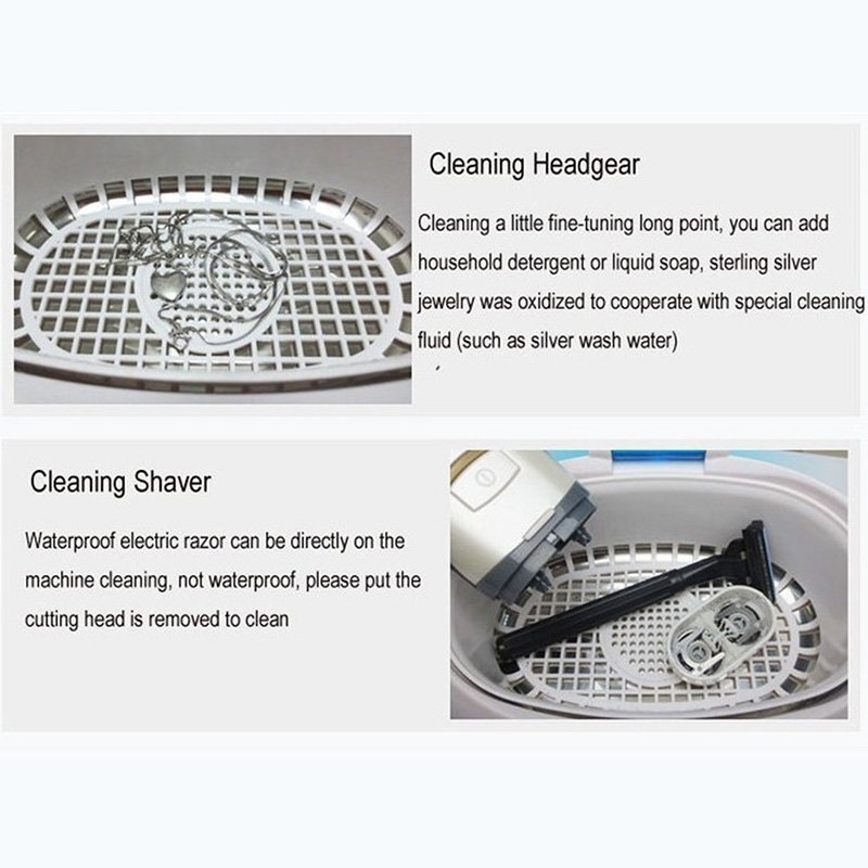 Stainless Steel Ultrasonic Cleaner Jewelry Watch Glasses Coin Cleaning ...