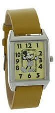 NIB Disney Rectangle Mickey Mouse Leather Band cute watch 5414