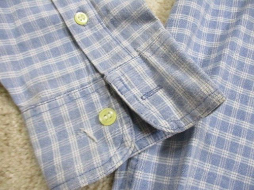 Camisa vintage con botones Gap para hombre pequeña azul a cuadros manga larga adulto - Imagen 2 de 12