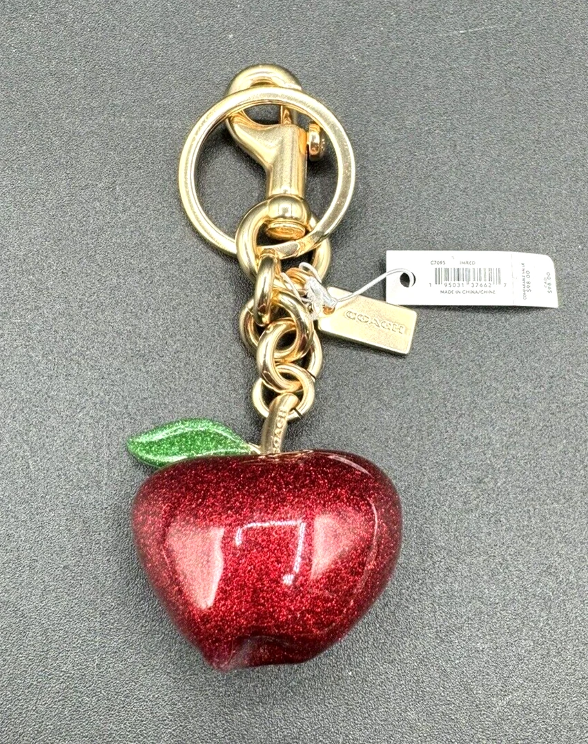 Coach apple bag charm clearance