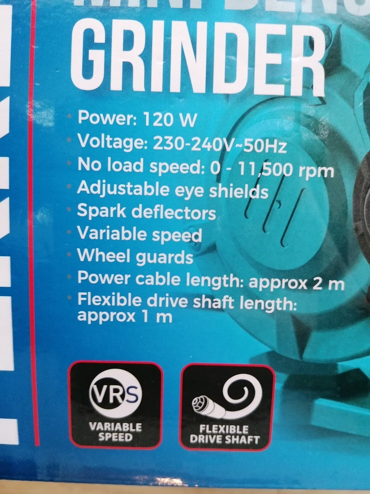 Ferrex 120w Mini Bench Grinder With Flexible Shaft Rotary Tool Dremel