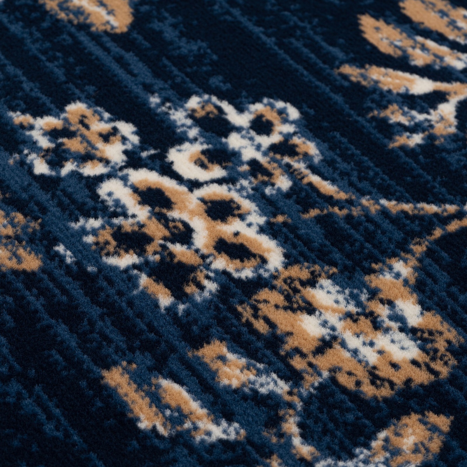 Navy Blue Floral Area Rug for Living Room Bedroom Hallway Entrance Door