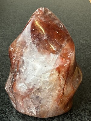 Schöner Feuerquarz kristallfreie Formflamme 8,5 cm 352 g F6