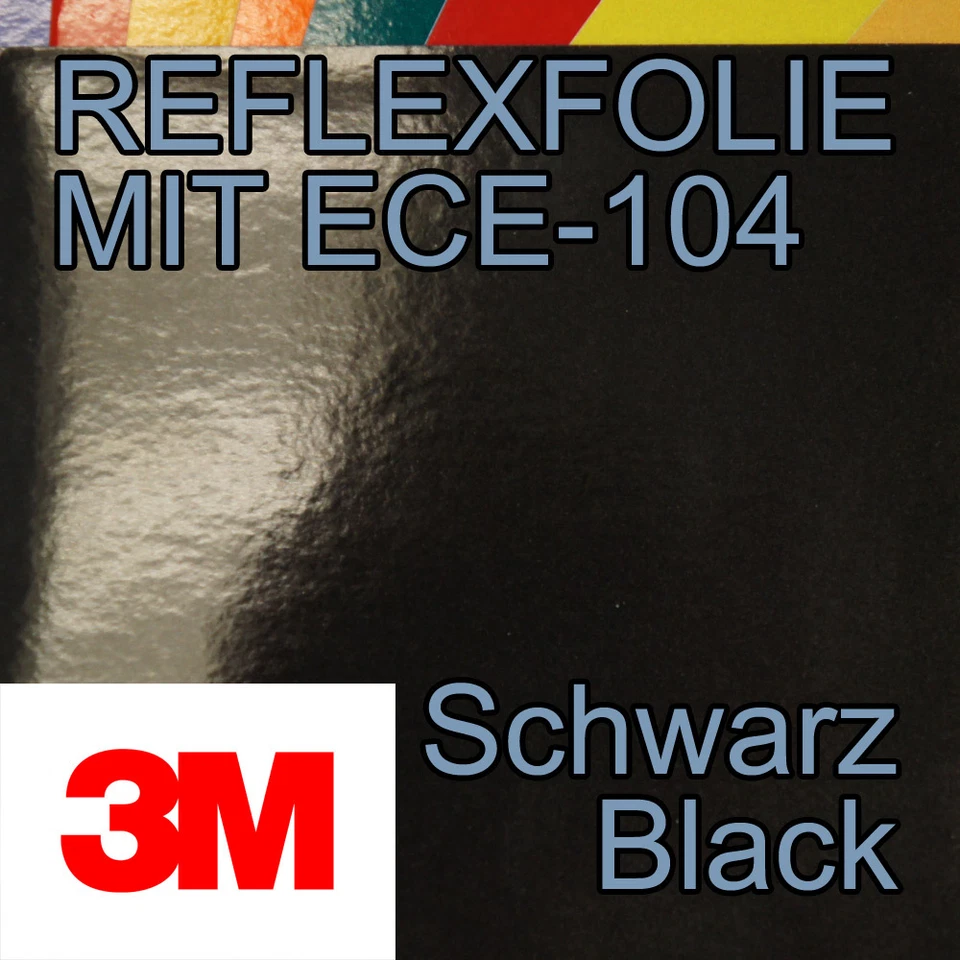 1 m (31,95 € /m) 3M Scotchcal 580E-85 schwarz Reflexfolie reflektierend, 61 cm