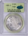 1885-0 CAC PCGS MS65 OGH MORGAN SILVER DOLLAR OLD GREEN HOLDER CAC