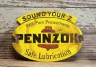 Vintage Pennzoil Motor Oil "Sound Your Z" Porcelain Metal Sign