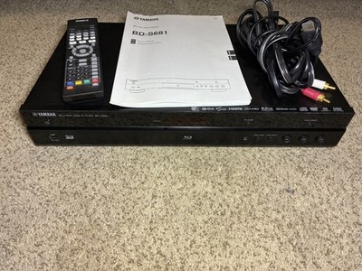 Yamaha BD-S677 Network 3D Blu-ray Disc Player WiFi SACD HDMI w/ Remote & Manual