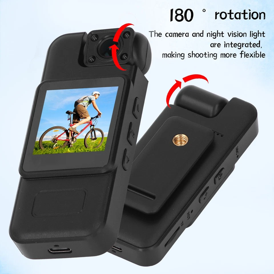 Body Cam 4K Sound Video Recording Tragbare Polizei Recorder Sport DV Cam - Bild 2 von 4