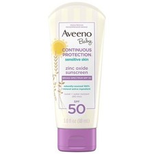 Aveeno Baby Continuous Protection Zinc Oxide Mineral Sunscreen Lo Exp 12 2028 L0
