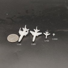 3D Printing 1/2000/700/400/350 Us F-8 Crusader Fighter Carrier Model Unpainted
