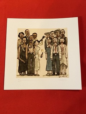The Blood Enjoying Patrons Scott C Campbell  Sinners 2025 - Horror Movie Art 5x5