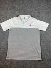 Men's Nike Dri-fit Polo, White/Black Striped - Golf