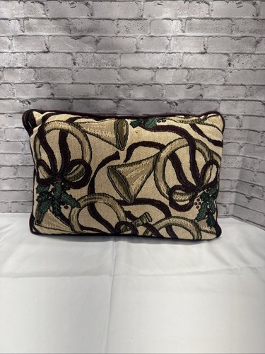 Decorative Christmas Pillow 16x10 Inches With Holly’s