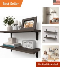 Elegant Wall-Mounted Floating Shelves - Rustic 16In Shelf Set for Seasonal Decor