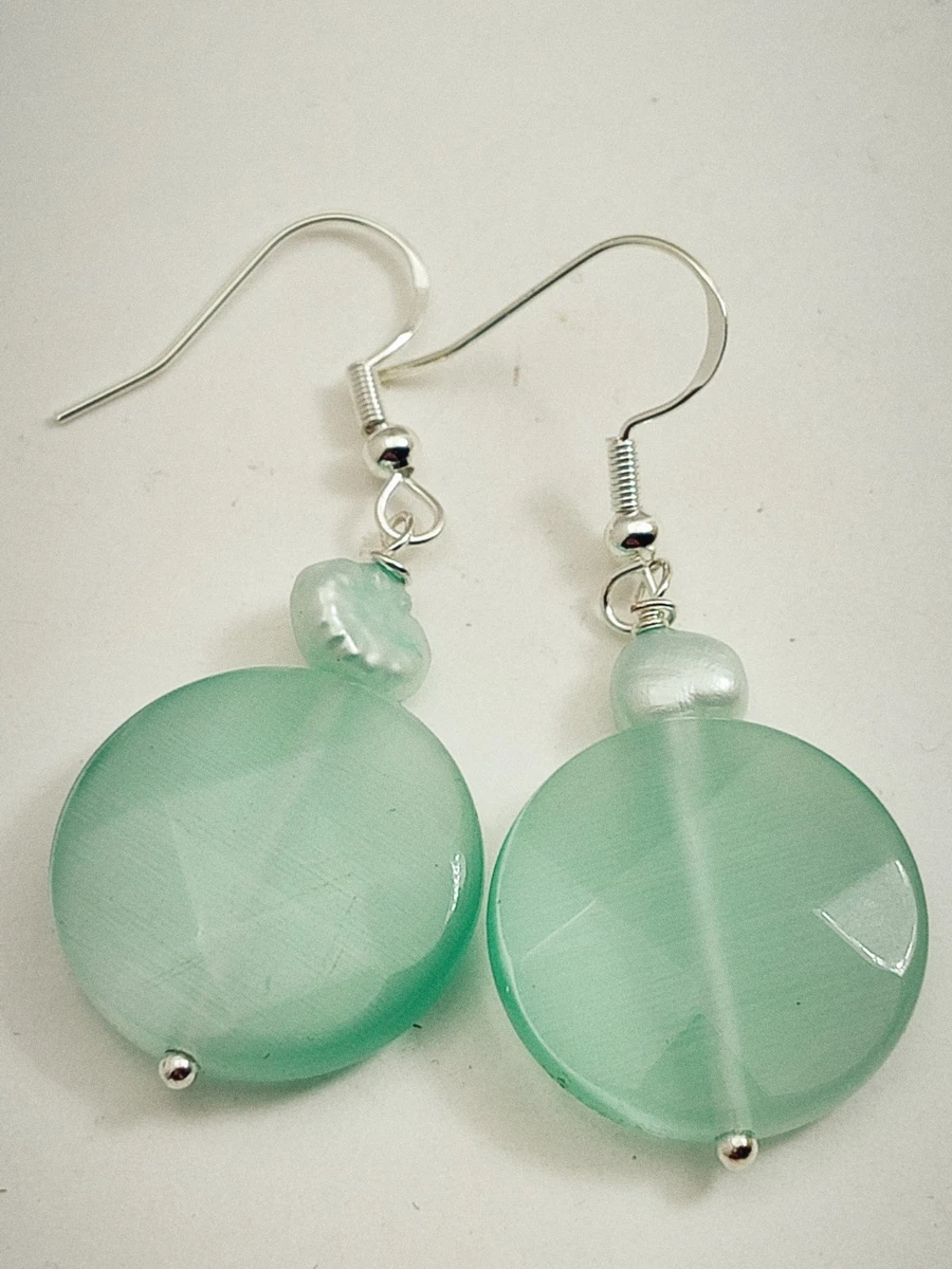 Monkimau Orecchini In Argento 925 Con Cristallo E Perla - Design Montagna, Unisex