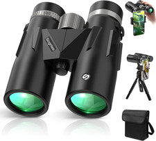 12X42 HD Binoculars for Adults with Phone Adapter, Tripod Tripod Adapter - BAK