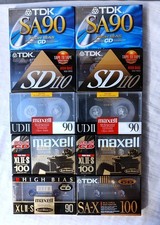 MAXELL TDK 10 Cassette Lot Type II Chrome CrO2 High Bias NEW 1980S-1990s