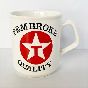 Texaco Mug White Red Black Gas & Oil Advertising Collectible