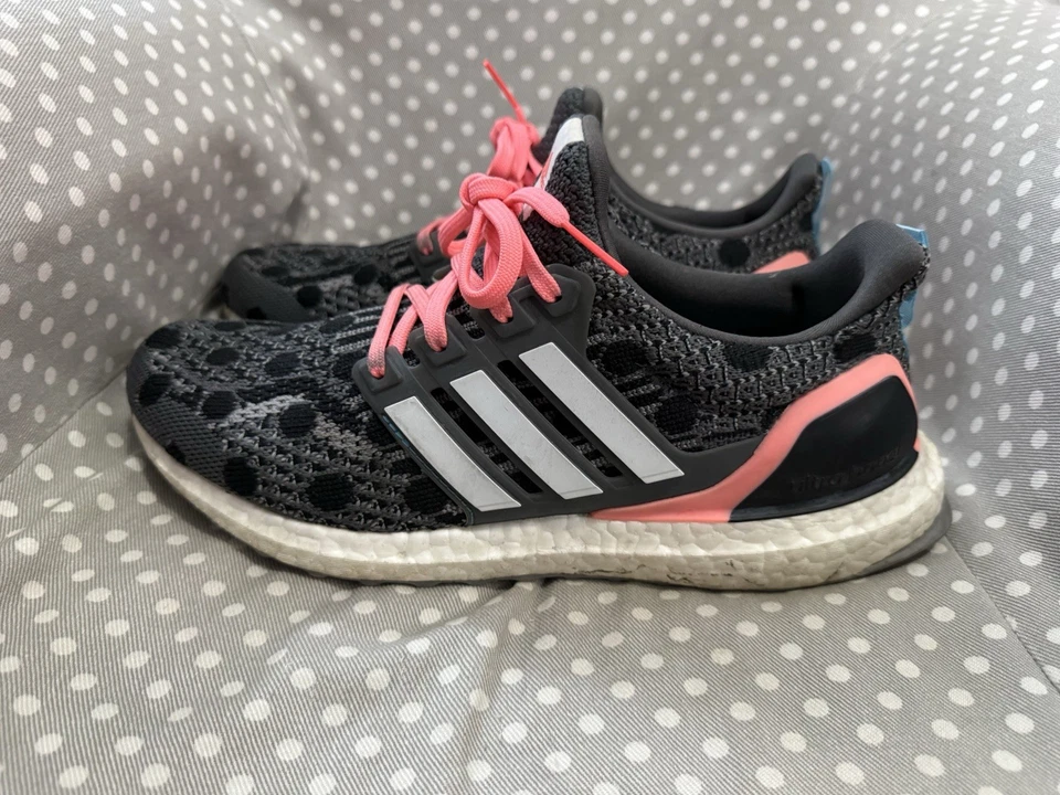 Adidas UltraBoost 5.0 ADN Gris Ácido Rojo Rosa Tenis GZ0399 Mujer Talla 9 Foto 3 de 4