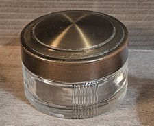 Vintage Vanity Powder Jars Cut Glass and Bras...