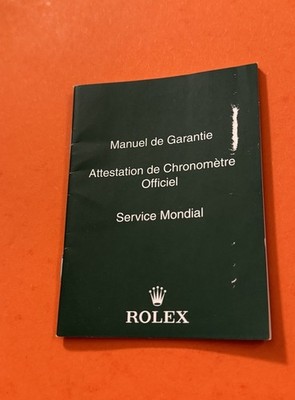 Rolex Original Garantie Manual Mid Front Condition  563.81                 GM2