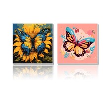 2 Pack Paint by Numbers Kit for Kids Ages 4-12, Butterfly Art Set w... Fast Ship