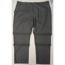 CHAPS (42x32) Gray Plaid Classic Straight Leg Dress Slacks