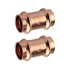 2pcs Copper Crimp Fittings V Type Press for Refrigeration and Heat Pump Pipes