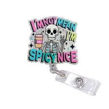 Funny Nurse Badge Reel, Retractable Badge Reel with Swivel Alligator
