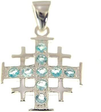 Collana Ciondolo Croce Di Gerusalemme In Acciaio Inox