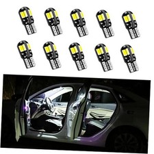 T10 5730 5630 8SMD LED Bulb License Plate Light Bulbs, 10PCS 12V 8000K White
