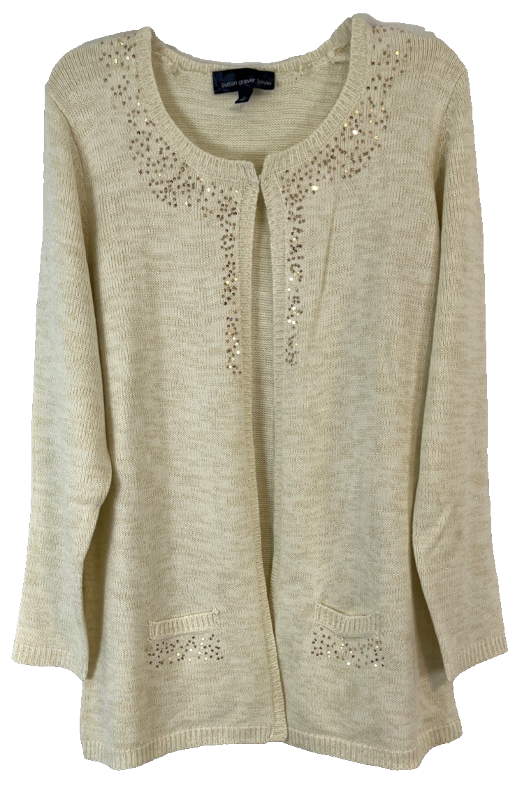 GRAVER カーディガン Susan Graver Mesh Cardigan & Liquid Knit Tank Set - QVC.com