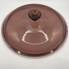 Vintage Pyrex Visions Cranberry Replacement Lid Only 10" Skillet 5L Pot #22