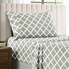 LUX D cor Quatrefoil Twin XL Sheet Set - 3 Piece Ultra-Soft Microfiber Bed